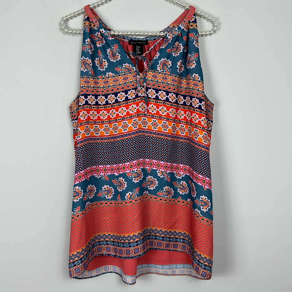 Willi Smith Flowy Tank Top Size M Cute As Can Be!! Snatch It Up!!